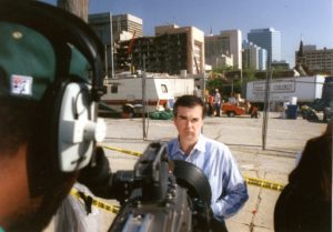 Robert Riggs Reports from the scene of the Oklahoma City Bombing at the Alfred P. Murrah Federal Building on April 19, 1995