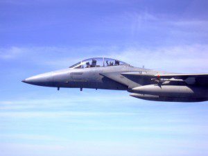 F-15 from 71st Fighter Squadron "Ironmen" flies Homeland Security Mission with Robert Riggs reporting from its backseat.