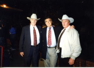 US Marshal Mike McNamara (L) Reporter Robert Riggs (C) US Marshal Parnell McNamara (R) Huntsville Walls Unit of the Texas Prison System at the Execution of Serial Killer Kenneth Allen McDuff on November 17, 1998
